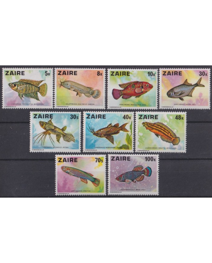 F-EX43087 ZAIRE MNH 1978 MARINE WILDLIFE FISH PECES.