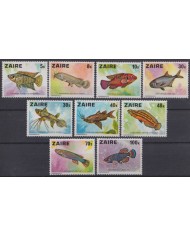 F-EX43087 ZAIRE MNH 1978 MARINE WILDLIFE FISH PECES.