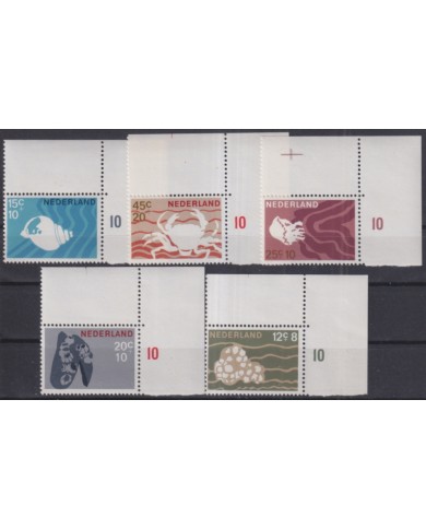 F-EX43560 NEDERLAND HOLLAND MNH 1967 MARINE WILDLIFE FISH PECES CRAB SHELL SNAIL.