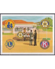 F-EX43065 TURKS & CAICOS MNH 1980 75th ANNIV ROTARY CLUB LIONS SOROPTIMIST KIWANIS.