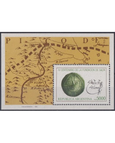 F-EX43941 ARGENTINA MNH 1982 4 CENTENARY SALTA FOUNDATION ARCHEOLOGY.