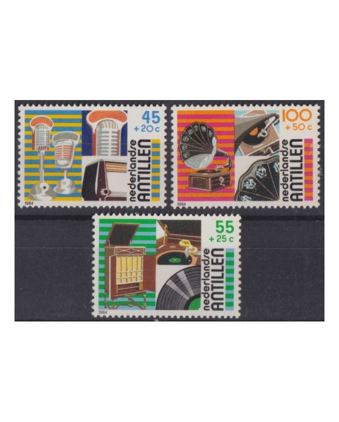 F-EX43642 NEDERLAND ANTILLES 1984 MNH MUSIC RADIO MUSICA MUSIC.