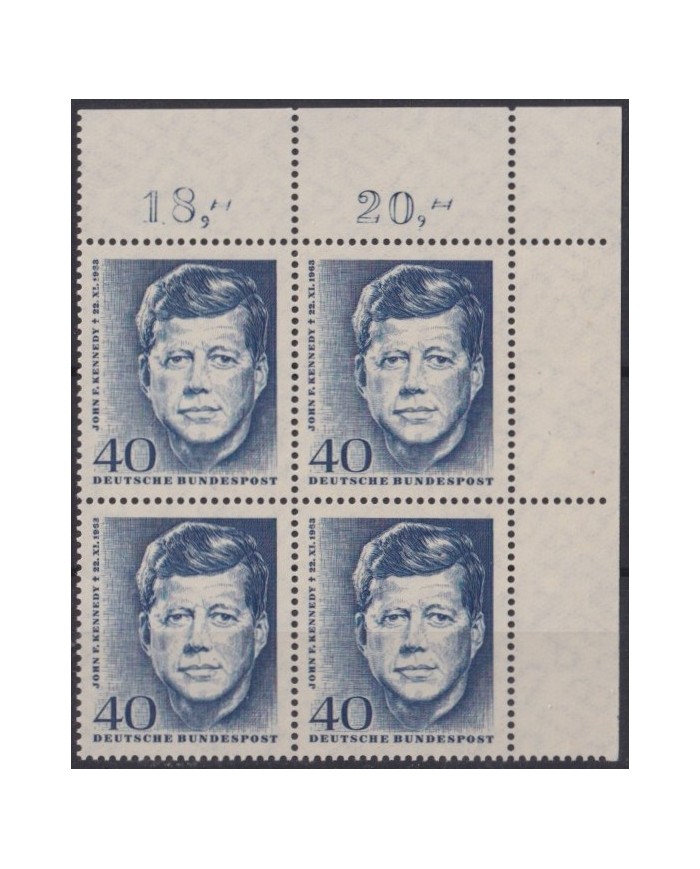 F-EX43553 GERMANY 1964 MNH BLOCK 4 JOHN F. KENNEDY IN MEMORIAN.