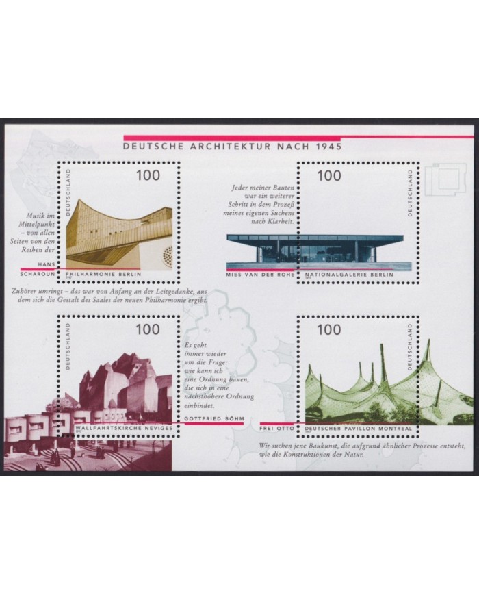 F-EX43937 GERMANY 1997 MNH MODERN ARCHITECTURE WORLD EXPO MONTREAL GALERY.