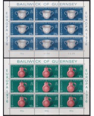 F-EX43713 GUERNSEY UK ENGLAND 1976 MNH EUROPA SHEET ARTEFACTS MILK CAN & CUP.
