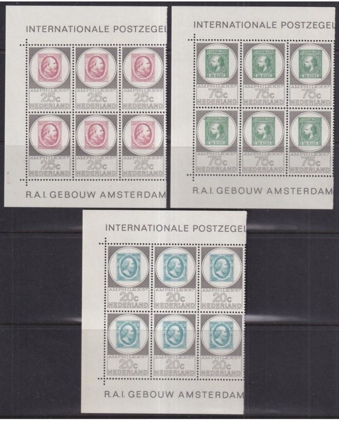 F-EX42579 NEDERLAND HOLLAND 1967 MNH INTERNATIONAL PHILATELIC EXPO BLOCK 6.