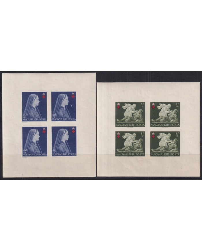 F-EX43718 HUNGARY 1942 CHARITY SPECIAL SHEET ORIGINAL GUM.