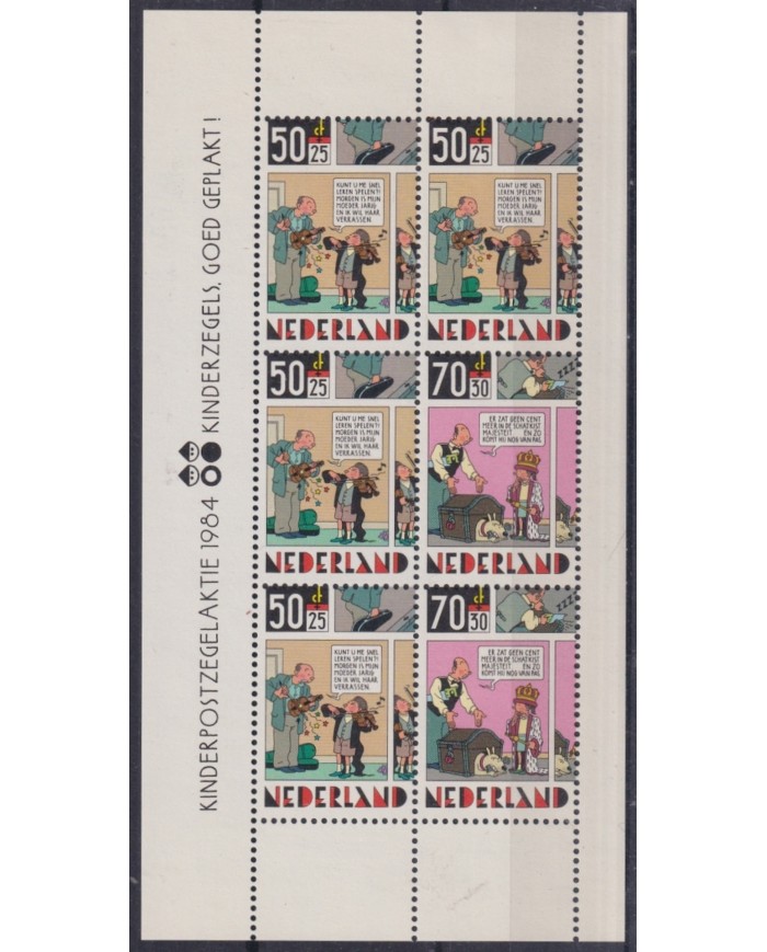 F-EX43975 NEDERLAND HOLLAND 1984 MNH CARTOON DRAWING KINDER.