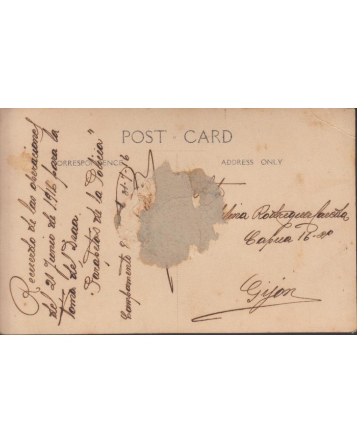 F-EX1190 SPAIN ESPAÑA MELILLA MARRUECOS MOROCCO WAR 1916. TOMA DE DRAA.
