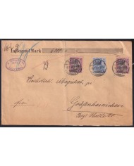 Z371 GERMANY REG DECLARED VALUE 08/07/ 1902 HALLE TO GRAFENHAIMICHEN.