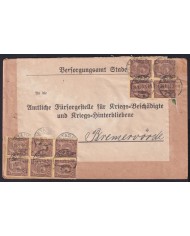 Z388 GERMANY INFLATION 24/01/ 1922 STADE TO BREMERVORDE.