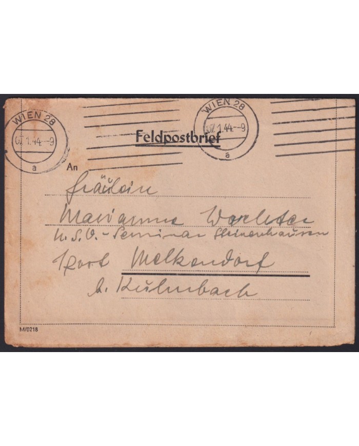 Z358 AUSTRIA 1944 WWII GERMANY FELDPOST WIEN - KULUCBAC.