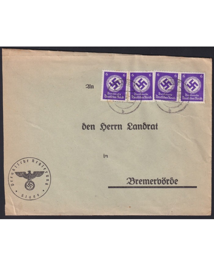 Z378 GERMANY WWII 1943 STADE TO  BREMERVORDE.