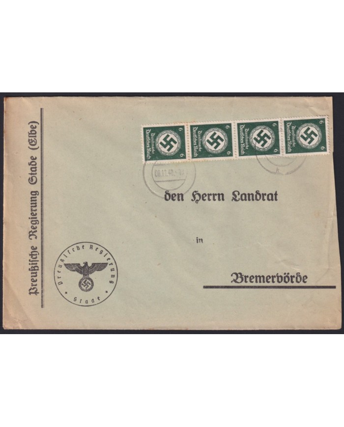 Z379 GERMANY WWII 1943 STADE TO  BREMERVORDE.