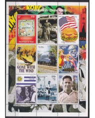 F-EX43750 NIGER MNH 1998 20 CENTURY 1930-39 ART PAINTING AMELIA EARHART LOU GEHRIG.