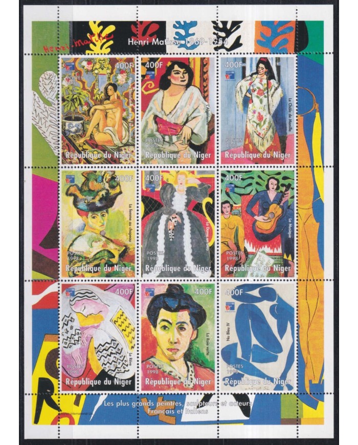 F-EX43756 NIGER MNH 1998 ART PAINTING HENRI MATISSE.
