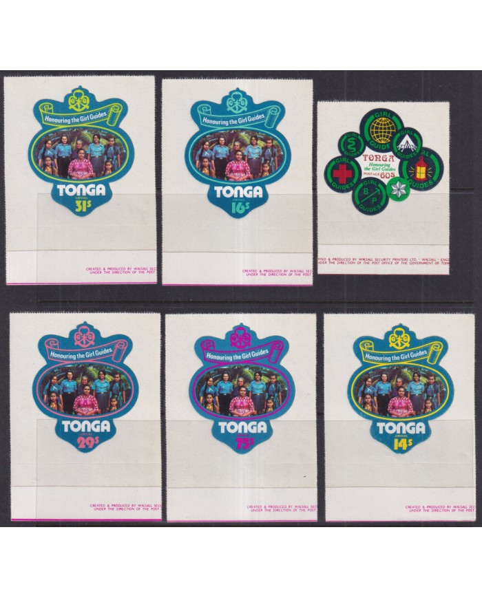 F-EX43659 TONGA MNH 1974 BOYS SCOUT GIRL GUIDE ADHESIVE.