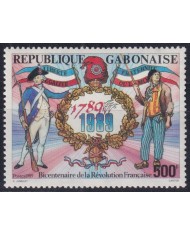 F-EX44377 GABON MNH 1989 BICENTENARY OF FRANDE REVOLUTION.