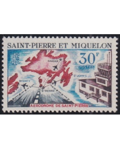 F-EX44410 SAINT PIERRE ET MIQUELON MNH 1967 AERODROME AIRPORT SAINT PIERRE.
