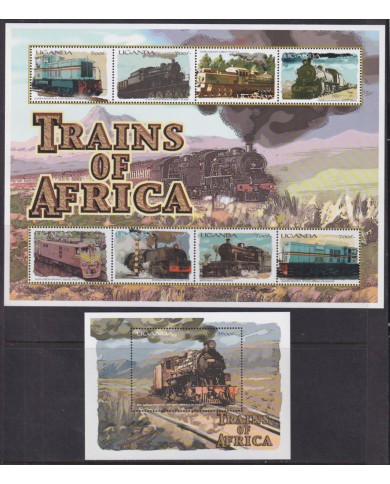F-EX41374 UGANDA MNH 2000 TRAIN OF AFRICA RAILROAD RAILWAYS.