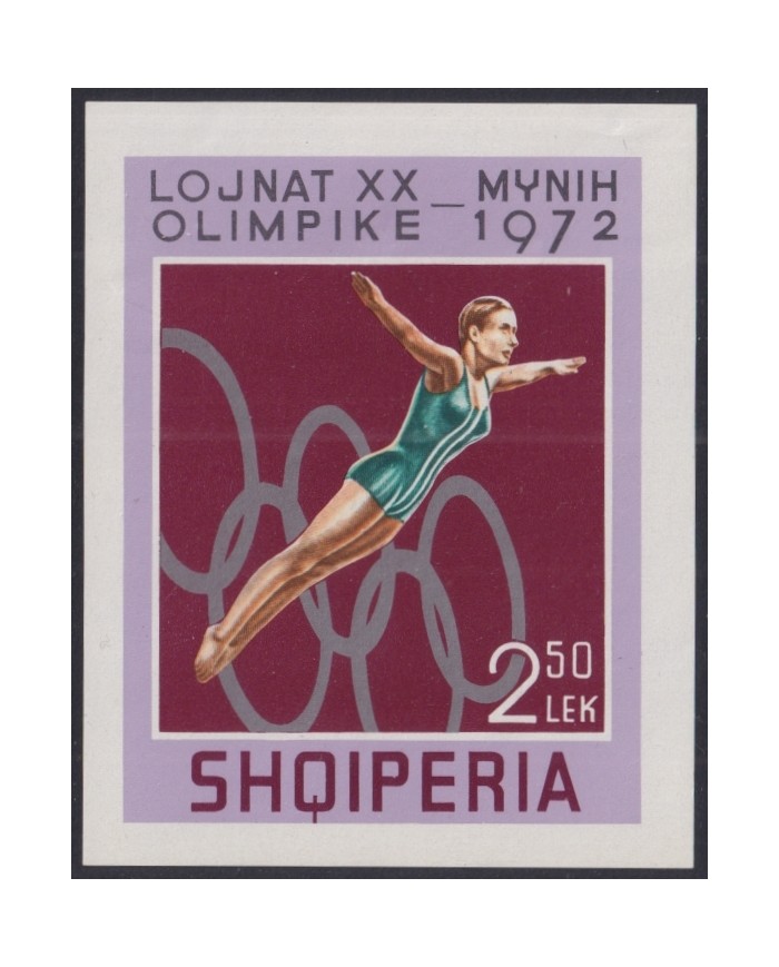 F-EX44322 ALBANIA MNH 1972 OLYMPIC GAMES MUNICH GIMNASTICS.