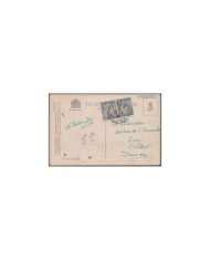 F-EX2043 ENGLAND UK 1920 POSTCARD POSTAGE DUE IN FRANCE LYON.
