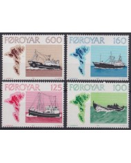 F-EX42639 FOROYAR FAROE MNH 1977 SHIP BARCOS BOATS.