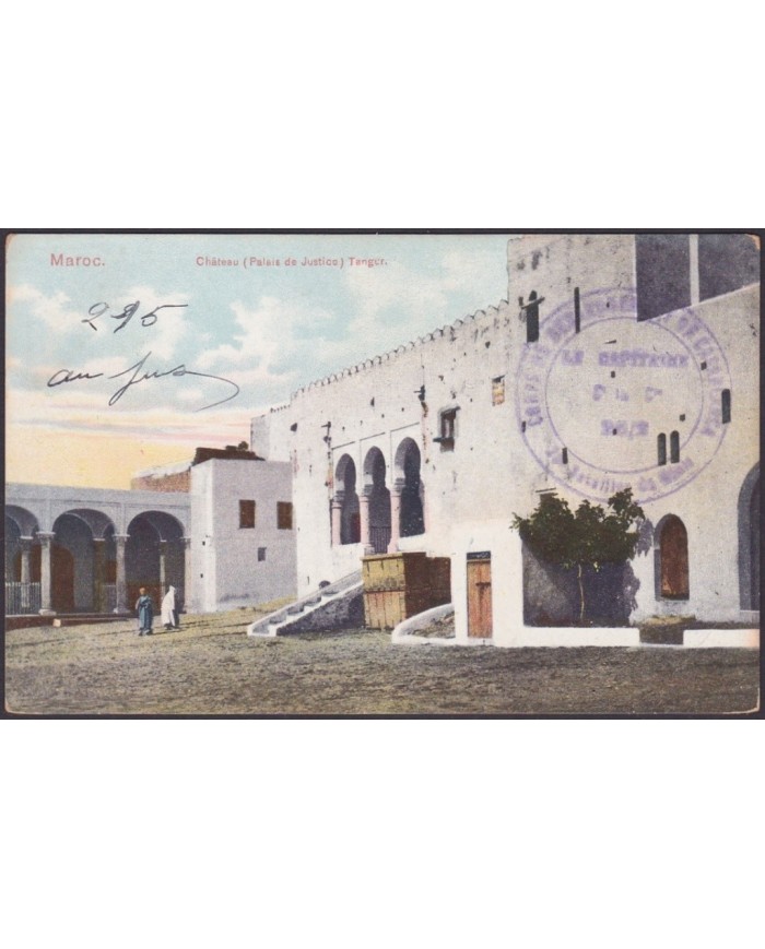 F-EX2042 MAROC FRANCE 1913 MILITAR FREE POSTCARD TANGER.