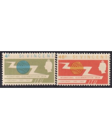 F-EX44227 ST VINCENT IS MNH 1965 ITU INTERNATIONAL TELECOMMUNICATION UNION.
