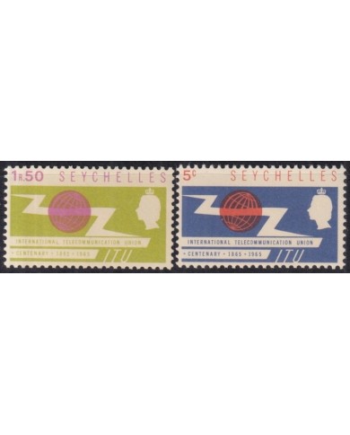 F-EX44228 SEYCHELLES IS MNH 1965 ITU INTERNATIONAL TELECOMMUNICATION UNION.