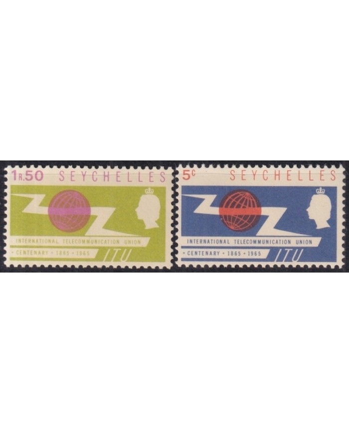 F-EX44228 SEYCHELLES IS MNH 1965 ITU INTERNATIONAL TELECOMMUNICATION UNION.