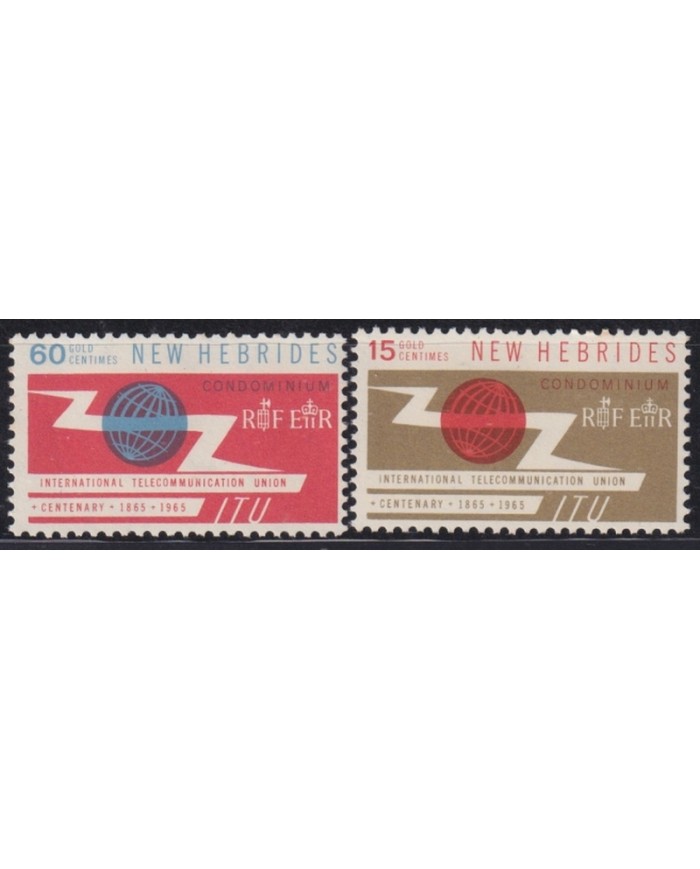 F-EX44233 NEW HEBRIDES MNH 1965 ITU INTERNATIONAL TELECOMMUNICATION UNION.