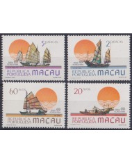 F-EX42698 MACAU CHINA MNH 1984 TRADITIONAL JUNCO SAILBOAT SAILING BOAT SHIP.