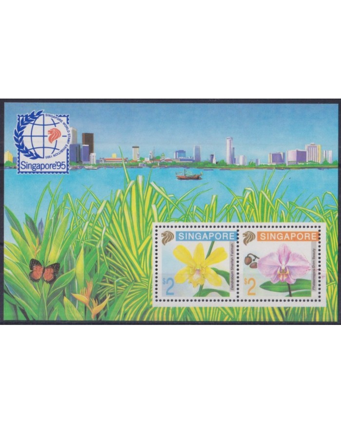 F-EX44024 SINGAPORE MNH 1995 ORCHID ORQUIDEAS FLOWER FLORES.