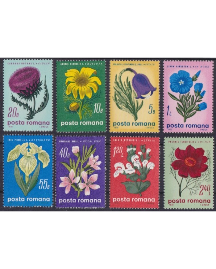 F-EX42971 RUMANIA MNH 1970 BOTANICAL FLOWER FLORES.