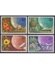 F-EX43445 NAURU MNH 1976 SOUTH PACIFIC FORUN FOOD FLOWER FLORES RADAR AVION.
