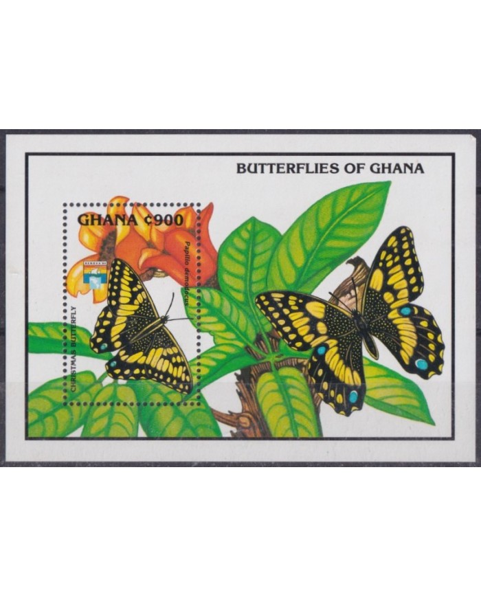 F-EX43962 GHANA MNH 1992 INSECT ENTOMOLOGY BUTTERFLIES PAPILLON.