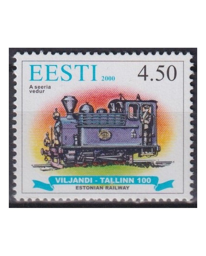 F-EX43324 ESTONIA MNH 2000 TALLININ RAILROAD CENTENARY FERROCARRIL.