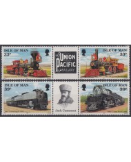 F-EX43430 MAN IS MNH 1992 RAILROAD UNION PACIFIC RAILWAYS FERROCARRIL LOCOMOTIVE.