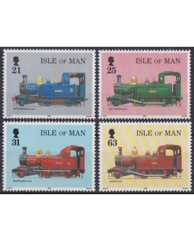 F-EX42676 MAN IS MNH 1992 RAILROAD RAILWAYS FERROCARRIL LOCOMOTIVE.
