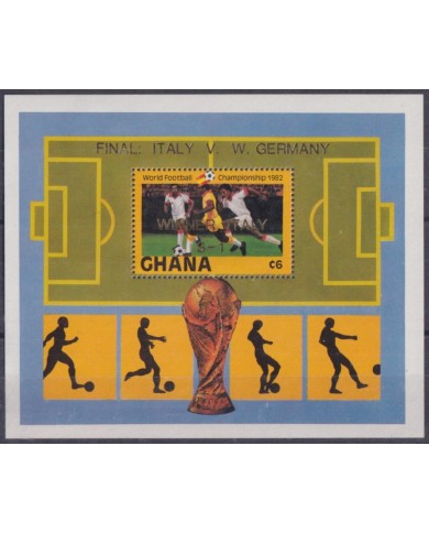 F-EX43965 GHANA MNH 1982 WORLD SOCCER FOOTBALL CUP SPAIN WINNER OVERPRINT.