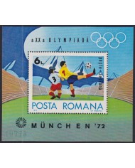 F-EX44269 RUMANIA MNH 1972 OLYMPIC GAMES MUNICH SOCCER FOOTBALL.