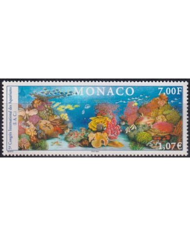 F-EX43506 MONACO MNH 2000 INTERNATIONAL CONGRESS AQUARIUM CORAL REEF CORAL.