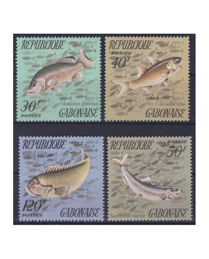 F-EX43381 GABON MNH 1975 WWF WILDLIFE FISH PECES.