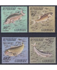 F-EX43381 GABON MNH 1975 WWF WILDLIFE FISH PECES.