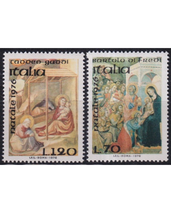 F-EX44176 ITALY MNH 1976 CHRISTMAS NAVIDAD ART PAINTING TADDEO GADDI BARTOLO DI FREDI.
