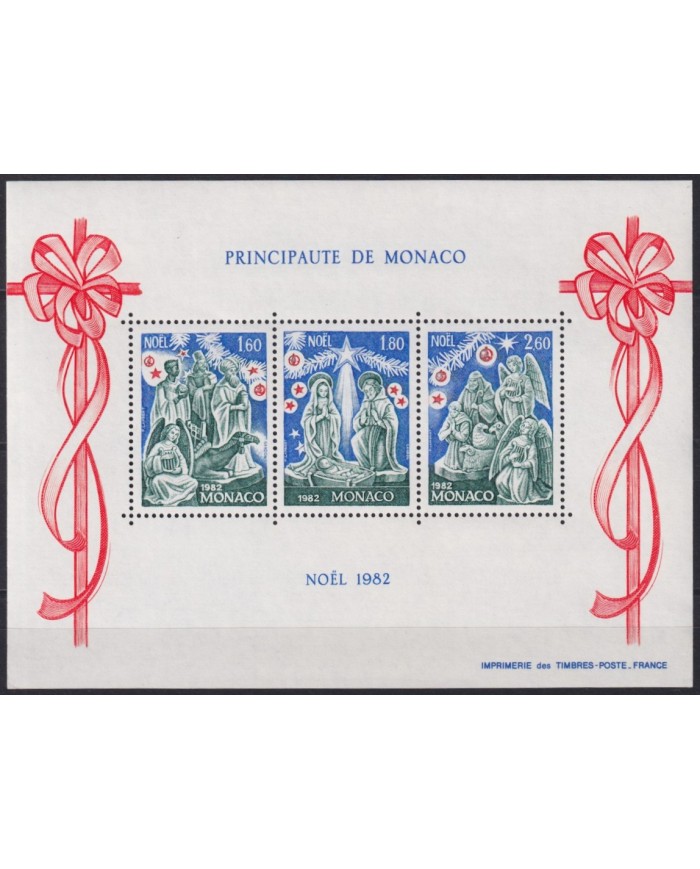 F-EX43724 MONACO MNH 1982 CHRISTMAS NAVIDAD ART RELIGION DRAWING.