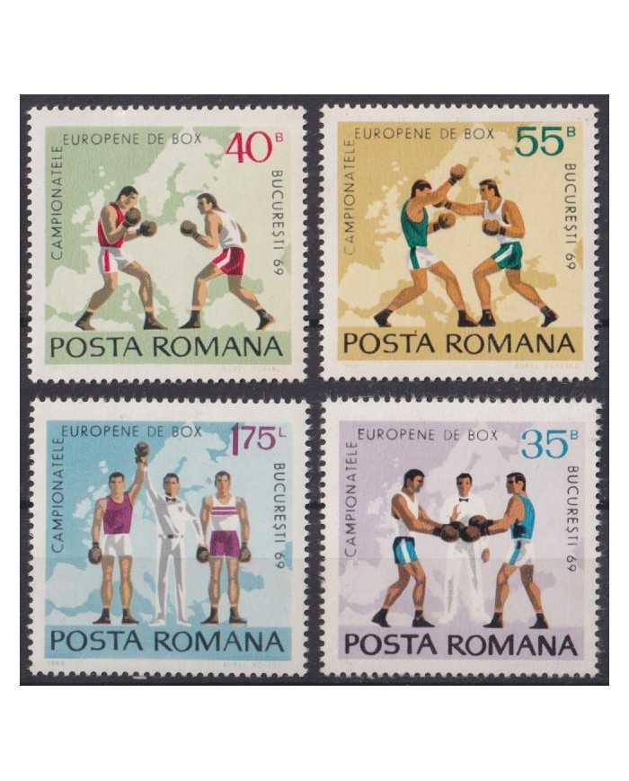 F-EX42936 RUMANIA 1969 MNH CENTENARY OF BOXING.