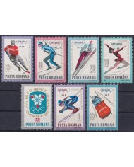 F-EX42960 RUMANIA 1968 MNH WINTER OLYMPIC GAMES GRENOBLE SKI.