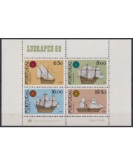 Z274 PORTUGAL MNH 1980 LUBRAPEX HISTORICAL SHIP.